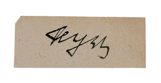 WWII GERMAN THIRD REICH CUT SIGNATURE HEYDRICH