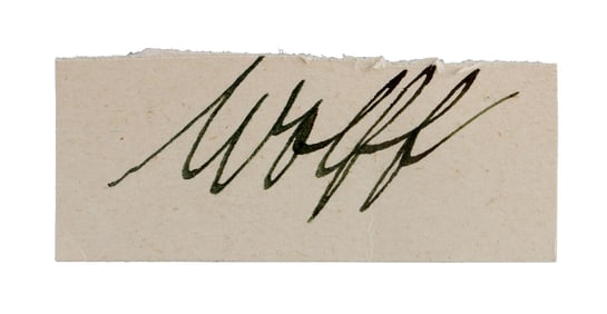 WWII GERMAN THIRD REICH CUT SIGNATURE KARL WOLFF