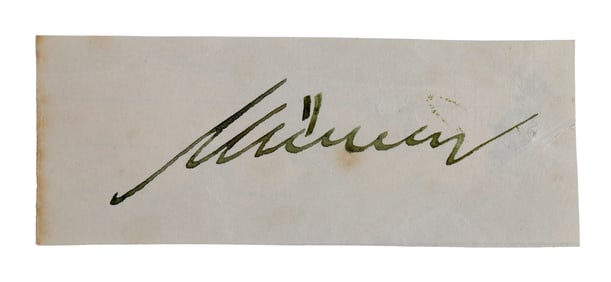 WWII GERMAN THIRD REICH CUT SIGNATURE MULLER