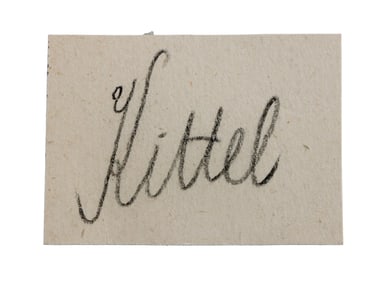WWII GERMAN THIRD REICH CUT SIGNATURE OTTO KITTEL