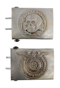WWII GERMAN THIRD REICH BELT BUCKLES LOT OF 2
