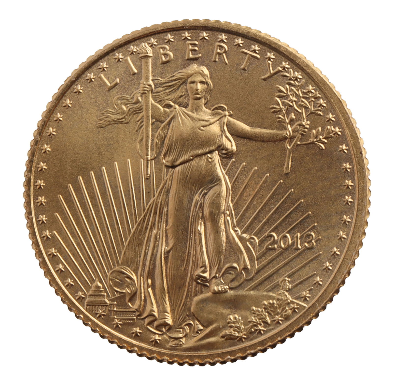 1/10 US GOLD EAGLE COIN BU 2013 (1 of 2)