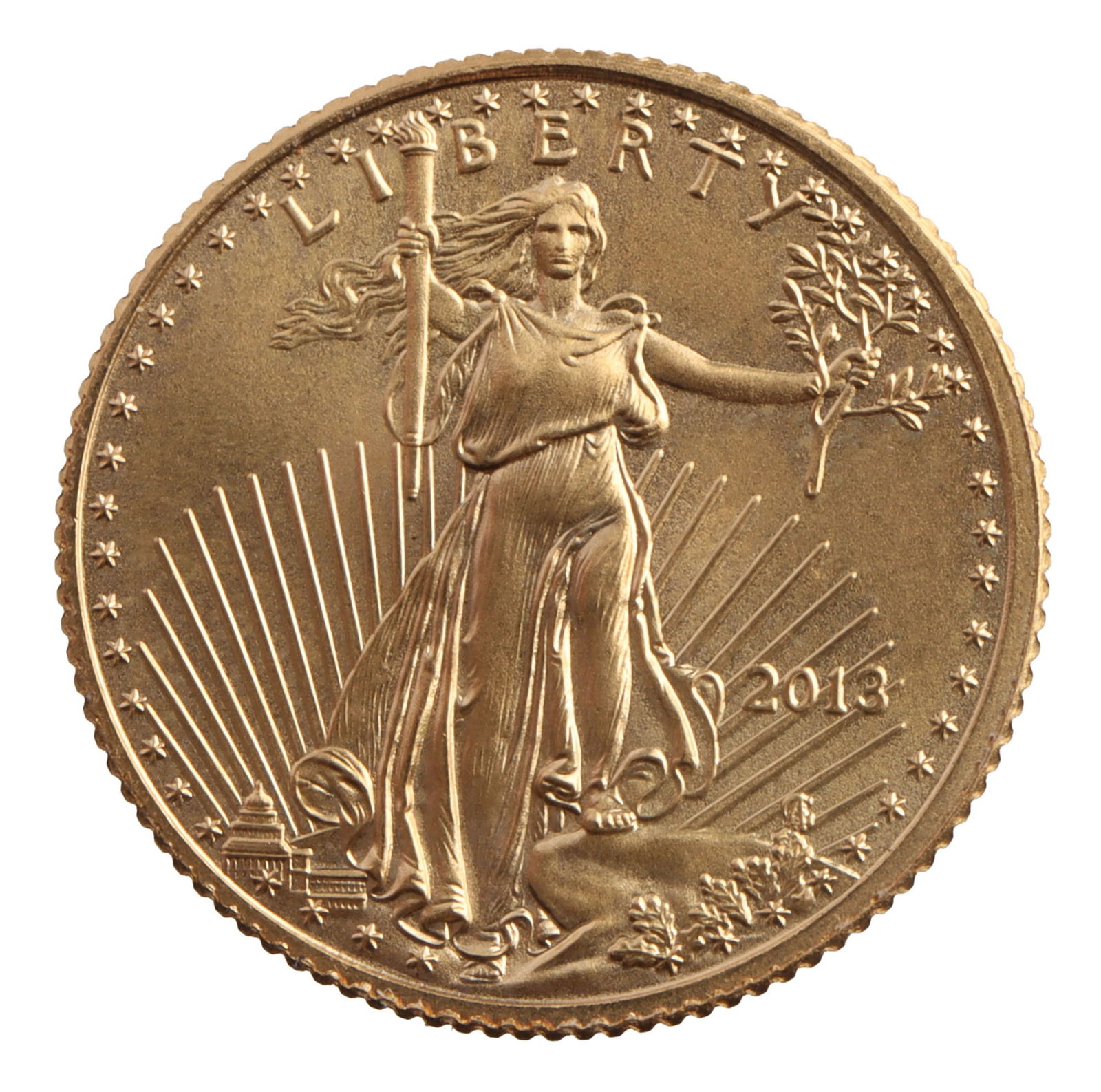 1/10 US GOLD EAGLE COIN BU 2013 (1 of 2)