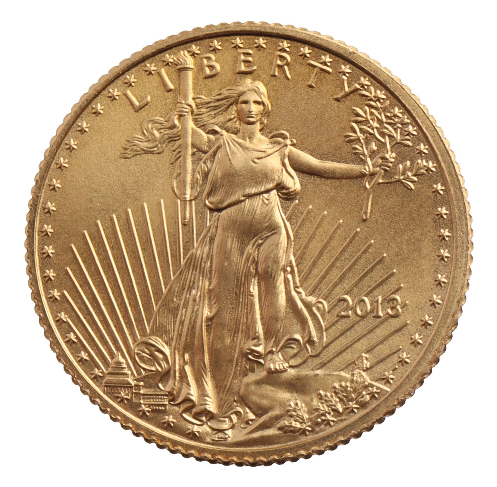 1/10 US GOLD EAGLE COIN BU 2013 (1 of 2)