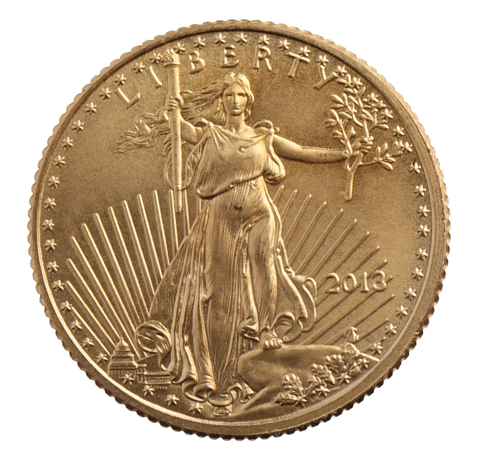 1/10 US GOLD EAGLE COIN BU 2013 (1 of 2)