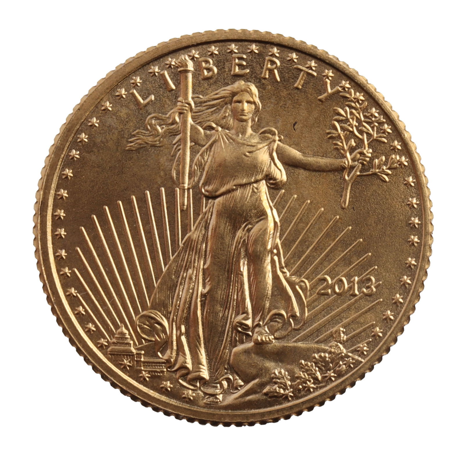 1/10 US GOLD EAGLE COIN BU 2013 (1 of 2)