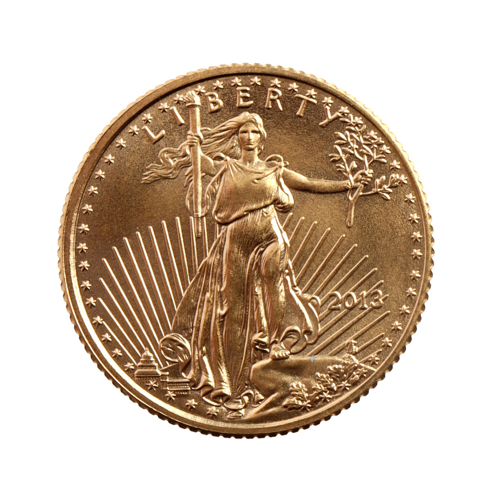 2013 US 1/10TH OUNCE GOLD AMERICAN EAGLE (1 of 2)