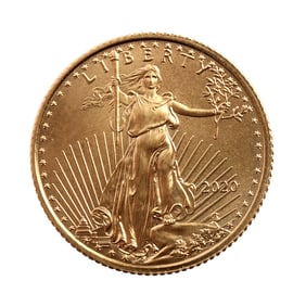 US 1/10 OZT GOLD EAGLE COIN 2020 BU