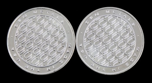 .999 OPM FOUNDRY 1 0ZT SILVER ROUNDS LOT OF 2