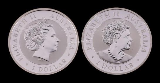TWO 1 OZT .999 SILVER AUSTRALIAN DOLLARS