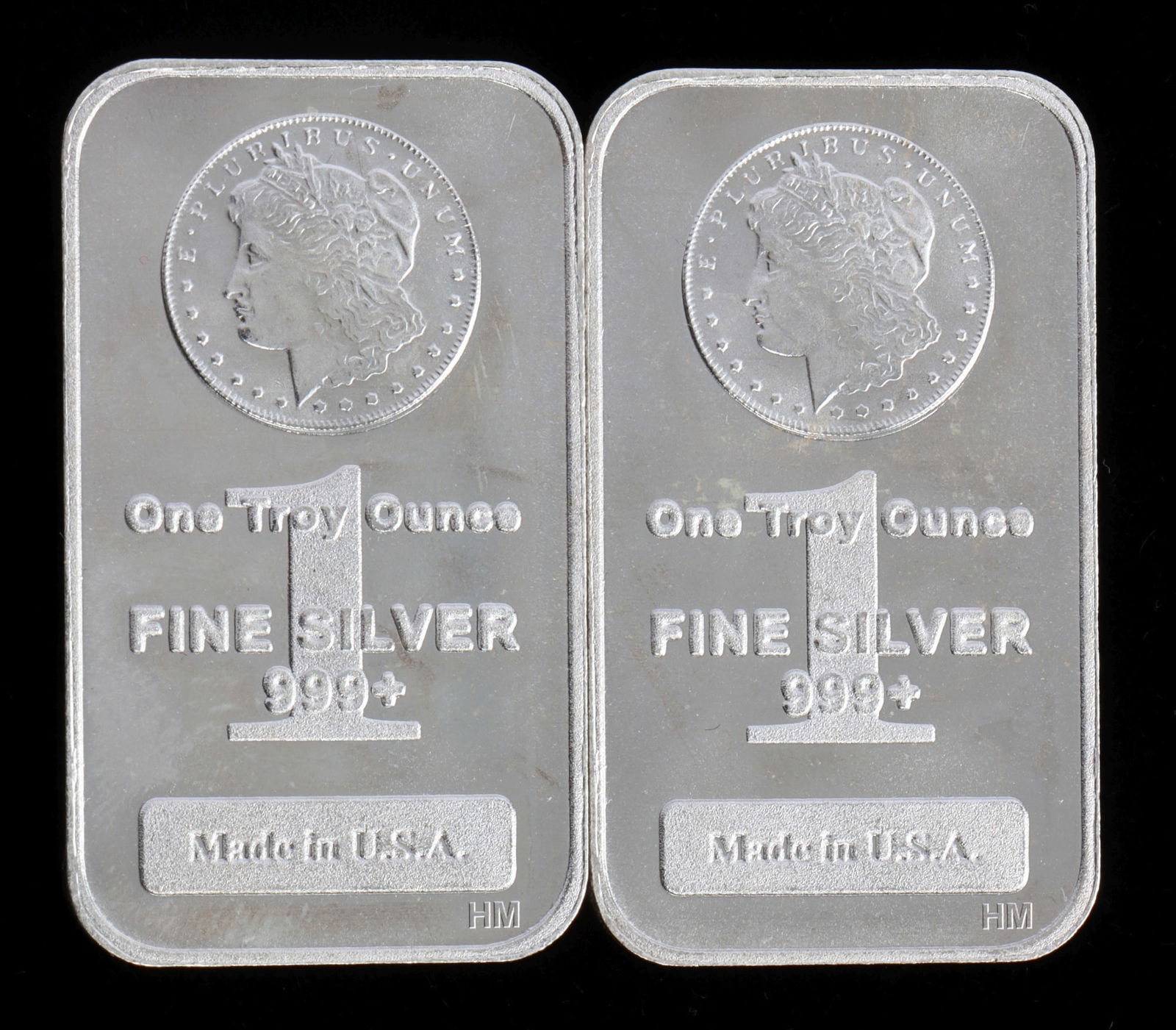 TWO 1 OZT .999 SILVER BULLION BAR MORGAN: Two ounces total. This lot reserved at melt.