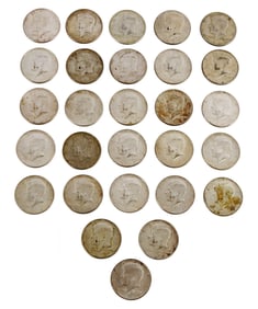 $24 FACE VALUE PRE-1969 40% SILVER HALF DOLLARS