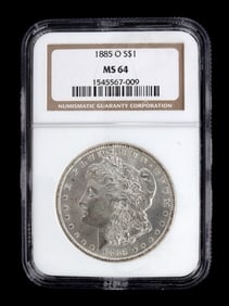 NGC MS64 1885 O MORGAN SILVER DOLLAR