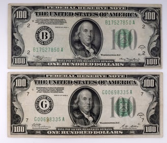100 DOLLAR NOTE SERIES OF 1928 AND SERIES OF 1934