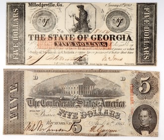 CONFEDERATE STATES CURRENCY GEORGIA AND RICHMOND