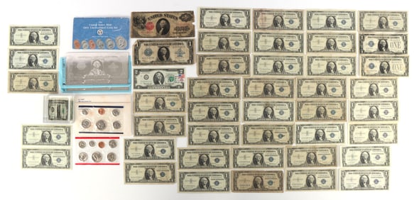 US ONE DOLLAR SILVER CERTIFICATES NAD MINT SETS