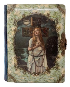 VICTORIAN VIRGIN MARTYR CELLULOID PHOTO ALBUM