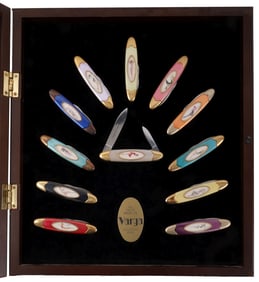 VARGA GIRL KNIVES FRANKLIN MINT 12 PIECE SET