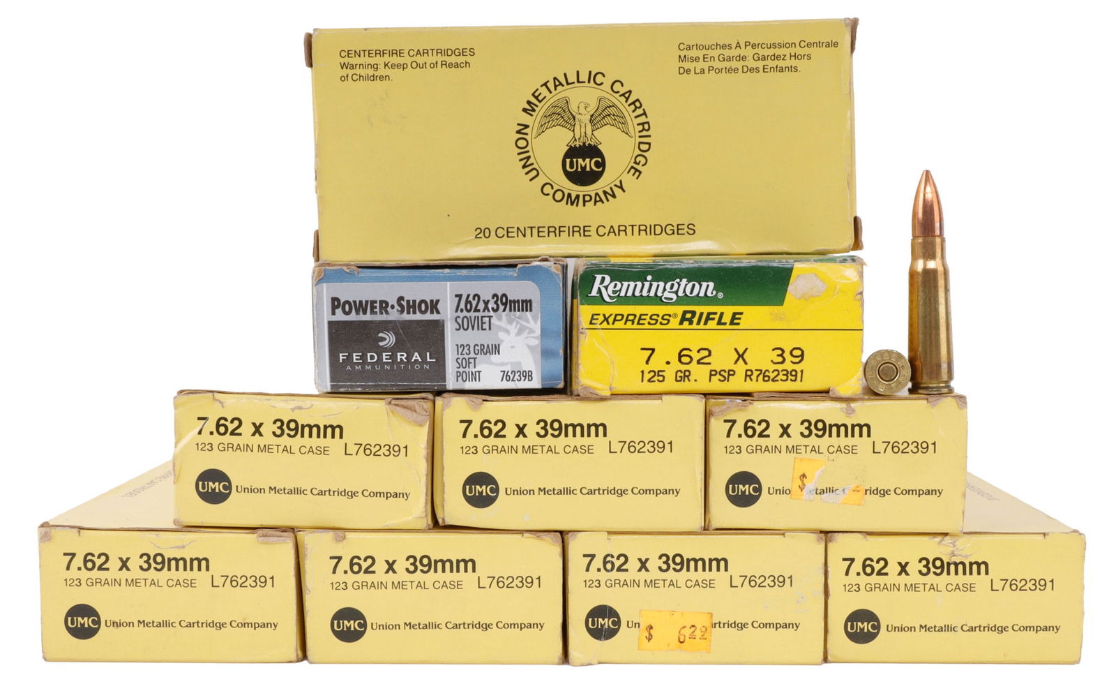 200 RDS 7.62X39 123GR FMJ AK-47 RIFLE AMMO (1 of 2)