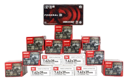 300 RDS 7.62X39 123GR FMJ AK-47 RIFLE AMMO