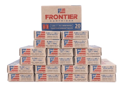 380 RDS 5.56 NATO 75GR BTHP HORNADY FRONTIER AMMO