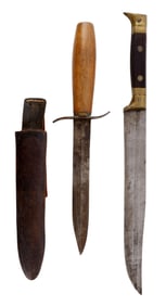 LOT OF 2 C.W. DAHLGREN KNIFE & WWI FRENCH TRENCH