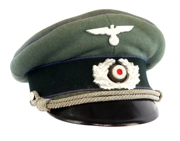 WWII GERMAN HEER MEDICAL OFFICER'S VISOR CAP