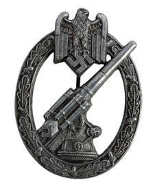 WWII GERMAN ARMY ARTILLERY BADGE IN ZINC