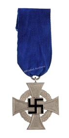 WWII GERMAN FAITHFUL SERVICE CROSS AND RIBBON