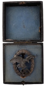 WWII GERMAN LUFTWAFFE CASED OBSERVER BADGE ASSMANN