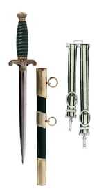 LAND CUSTOMS DAGGER WITH HANGER WWII GERMAN