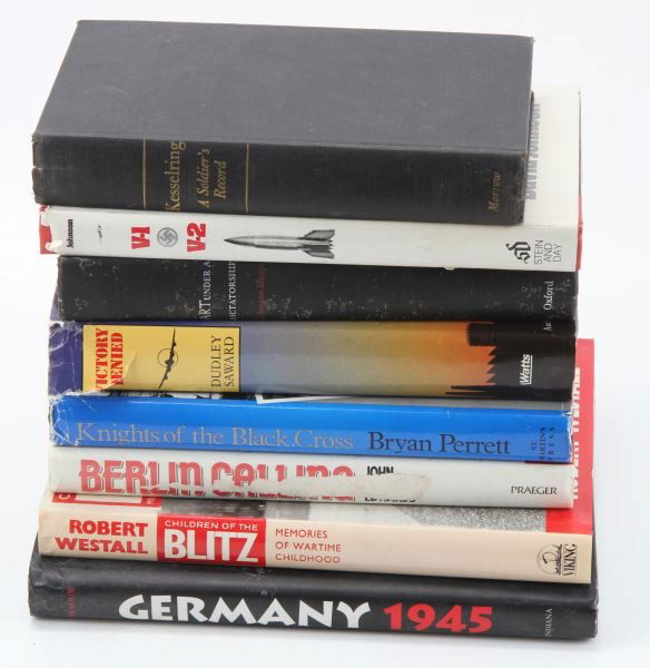 8 THIRD REICH CIVIL AND MILITARY HISTORY BOOKS: V-1 - V-2 : Hitler's Vengeance on London by David Johnson (1982, Hardcover, 0812828585); heavy wear to dustjacket. Germany 1945 : Views of War and Violence by Dagmar Barnouw (1997, Hardcover, 02533304