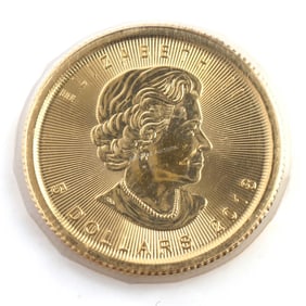 1/10 OZT GOLD MAPLE LEAF COIN 2018 BU