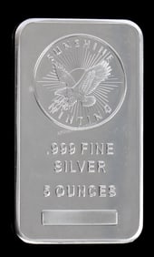 .999 SILVER 5 OZT BULLION BAR