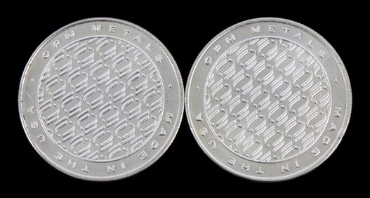 TWO 1 OZT .999 SILVER ROUNDS OPM METALS