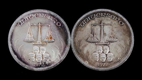 TWO 1 OZT .999 SILVER ROUNDS UNIVERSARIO