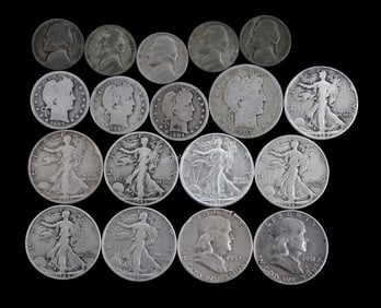 $6 FACE VALUE US SILVER COINAGE PRE-1964