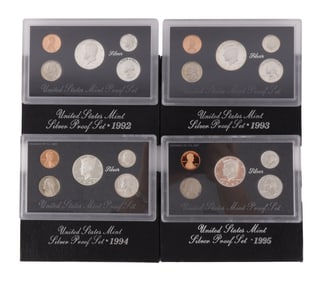 US SILVER MINT PROOF SET 1992-1995