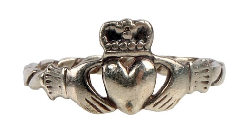CELTIC CLADDAGH RING IN .925 SILVER
