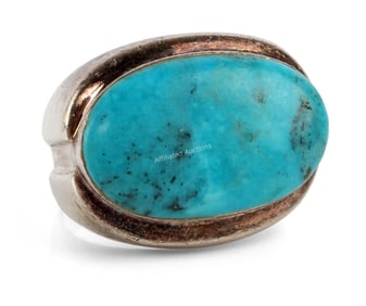 NATIVE AMERICAN NAVAJO CHUNKY TURQUOISE RING