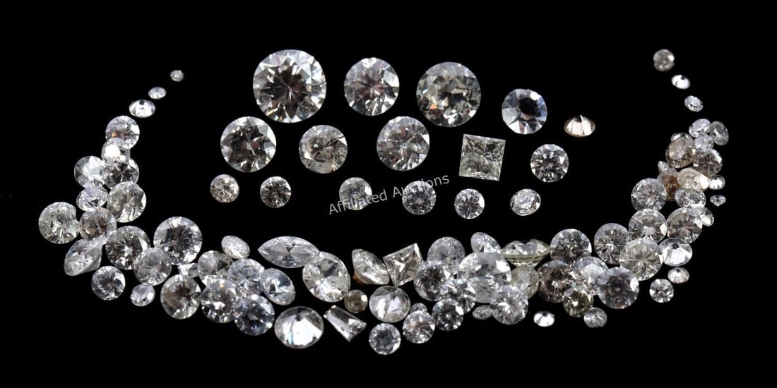 RECLAIMED MELEE DIAMOND LOT TCW 6.4 CARATS: Reclaimed diamonds pulled from gold jewelry. All tested. Assorted size, cut color and clarity. Size of diamonds is from melee to 5.09 mm. This lot has a reserve.