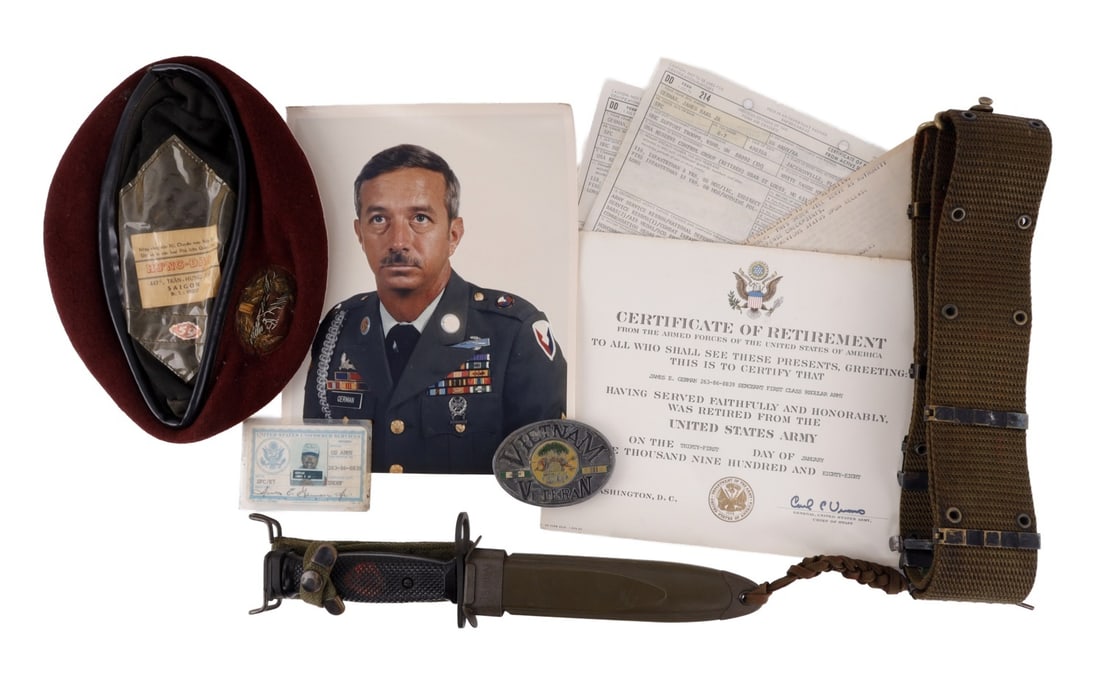 VIETNAM WAR NAMED COMBAT INFANTRY GROUPING 9 PCS (1 of 8)