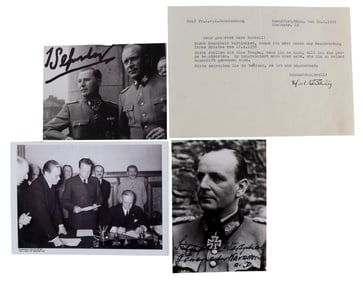 WWII GERMAN THIRD REICH AUTOGRAPHS LOT OF 4