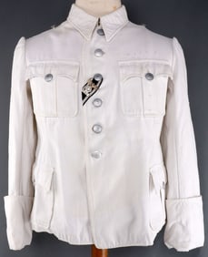 SS WHITE SUMMER TUNIC WWII GERMAN REICH