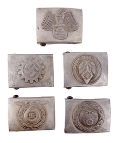 WWII GERMAN THIRD REICH ASSORTED BUCKLES LOT 5