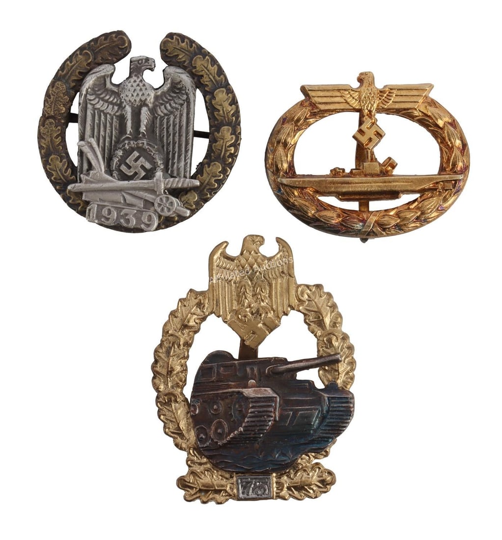 WWII GERMAN THIRD REICH BADGES LOT OF 3 (1 of 10)
