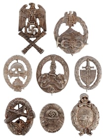 WWII GERMAN THIRD REICH BADGES LOT OF 8