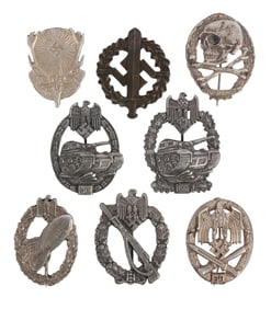 WWII GERMAN THIRD REICH BADGES LOT OF 8