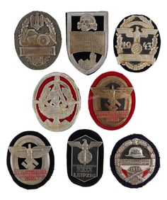 WWII GERMAN THIRD REICH PLAQUES & BADGES LOT OF 8