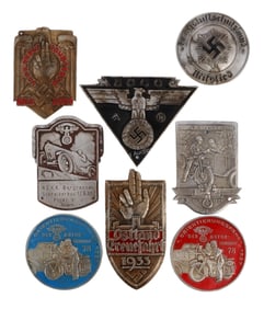 WWII GERMAN THIRD REICH PLAQUES LOT OF 8